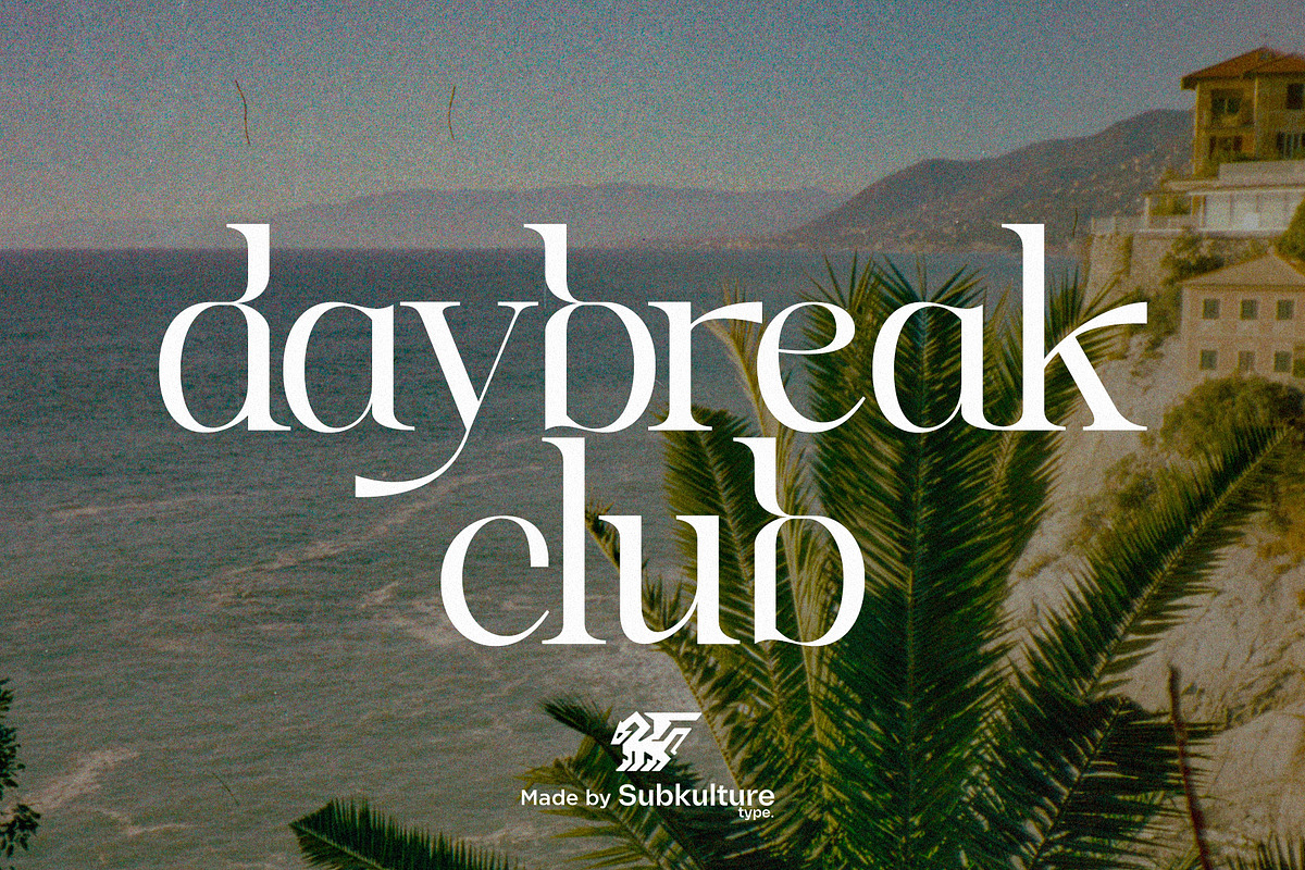 Daybreak Club - Elegant Serif, a Serif Font by subkulturetype (Photo 1 of 12)