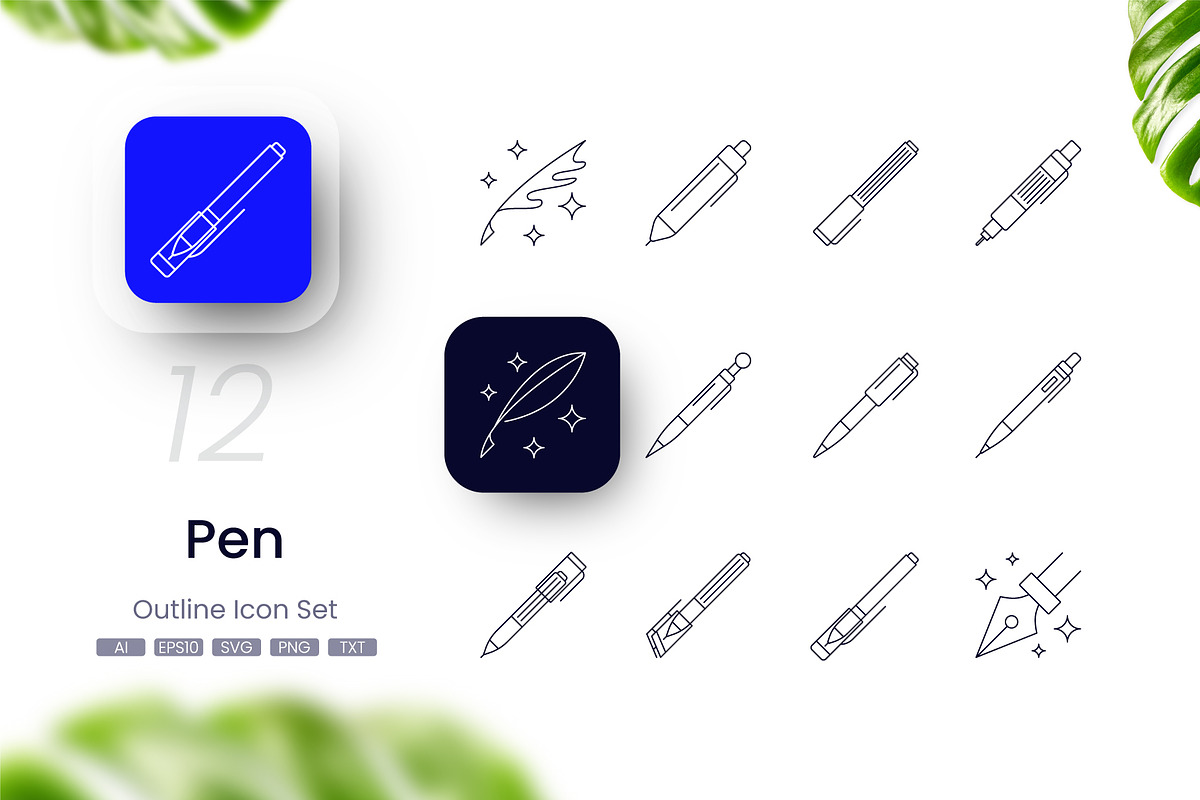 Pen icon, an Outline Icon by cidcud_graphic (Photo 1 of 2)