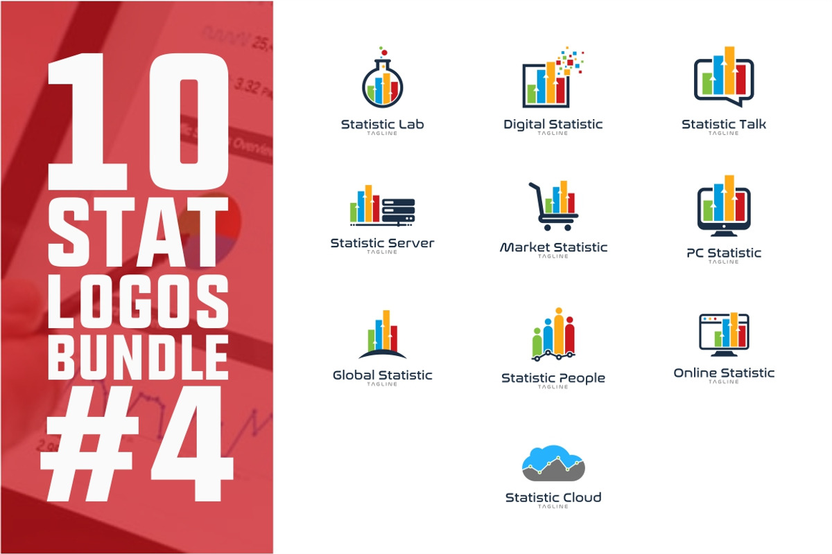 10 Business Statistic Logo Bundle #4, a Branding & Logo Template by ...