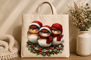 Cute Christmas Robin PNG Clipart, a Seasonal Illustration by CreationArt (Thumbnail 6 of 7)