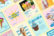 Ice Cream & Sweet Instagram Template, a Social Media Template by Wolf Theory Studio (Thumbnail 1 of 10)