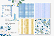 blue Christmas watercolor clipart, a Decorative Illustration by Patishop Art (Thumbnail 4 of 13)