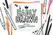Illustrator Scribble Brushes, a Brush Add-On by Side Project (Thumbnail 1 of 5)