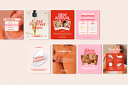 Pinkish Skincare Instagram Templates, a Social Media Template by My Template Studio (Thumbnail 6 of 16)