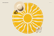 Microfiber Round Beach Towel Mockup, a Product Mockup by Creatsy (Thumbnail 4 of 9)