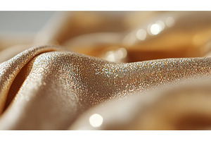 Golden silk fabric with shimmering, a Background Photo by Lermont51