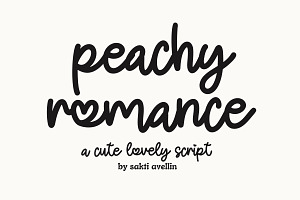 Peachy Romance - Cute Lovely Script, a Script Font by SaktiAvellin