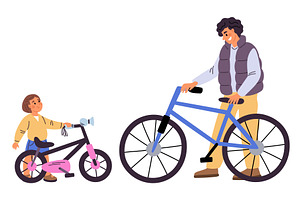 Happy father and daughter buy, a Person Illustration by Vectorbuum