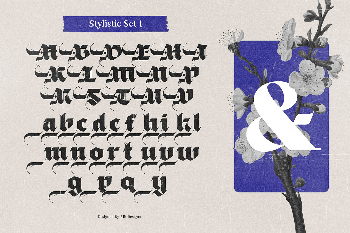 Black Obesity Blackletter Font, a Blackletter Font by alit design (Photo 7 of 17)
