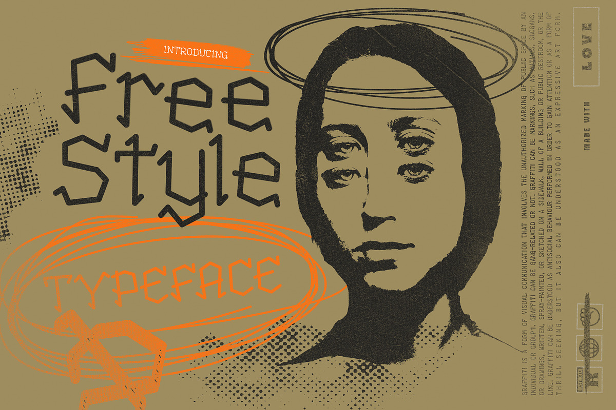 Freestyle - Graffiti Display, a Script Font by HipFonts (Photo 1 of 6)
