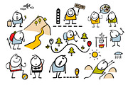 Cartoon tourism set 1., a Person Illustration by eka panova (Thumbnail 6 of 7)