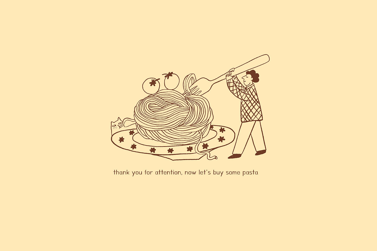 Pasta La Pasta. Food illustrations., a Food Illustration by Annakniaz (Photo 18 of 18)