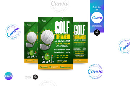 Golf Tournament Flyer Template, a Flyer Template by Aam360