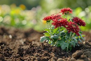 Chrysanthemum flowers growing in the garden, a Nature Photo by AlyaAnd