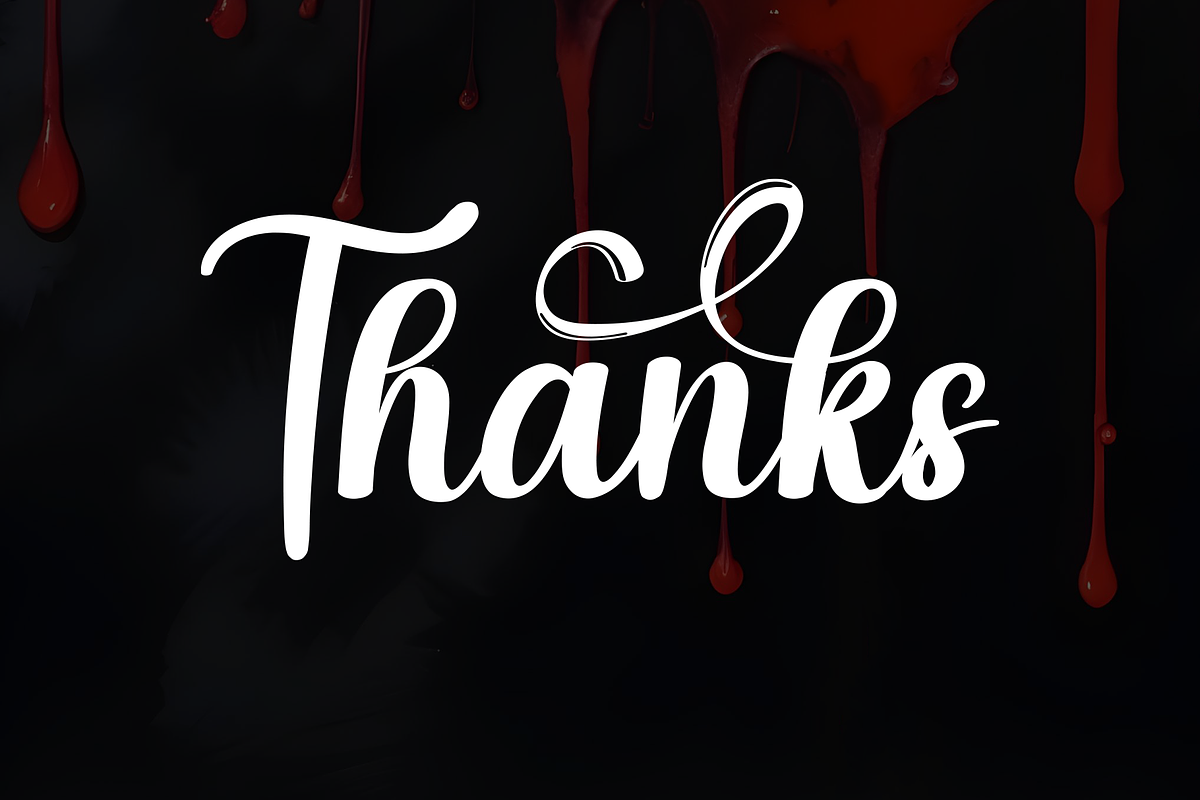 Bloody | Script Font, a Handwritten Font by Scratchones (Photo 9 of 9)