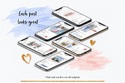Watercolour Instagram Feeds Template, a Social Media Template by An Design (Thumbnail 2 of 5)