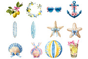 Girly lemon summer Clipart, an Illustration by DreamArtGraphic (Thumbnail 3 of 4)