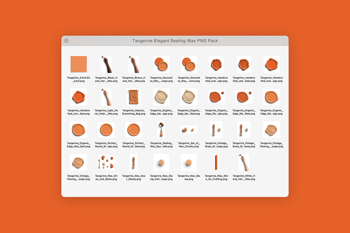 Tangerine Elegant Sealing Wax PNG, an Object Graphic by Custom Scene (Photo 3 of 8)