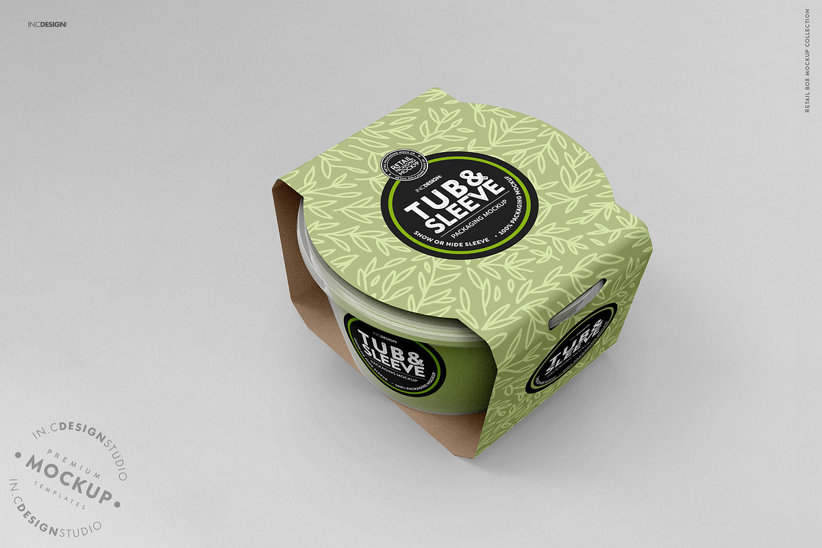 Tub and Sleeve Packaging Mockup, a Packaging Mockup by INCDesign (Photo 6 of 9)