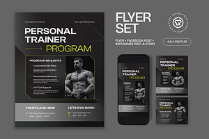 Personal Trainer Program Flyer, a Flyer Template by graphicook