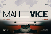 Malevice Inkbleed | 9 Weight, a Sans Serif Font by Burntilldead (Thumbnail 1 of 13)