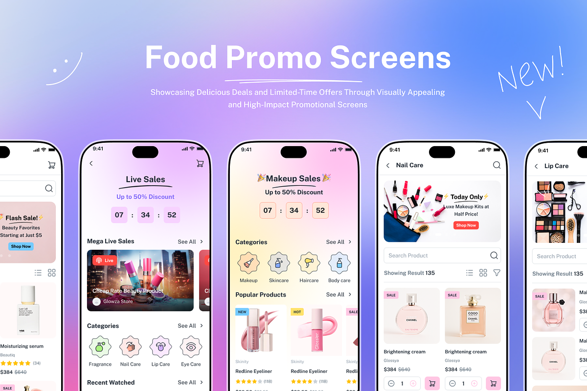 Beauty eCommerce Mobile App Figma UI preview 6