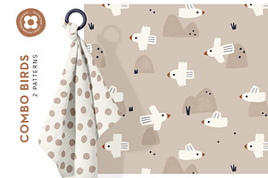 COMBO BIRDS, a Pattern Graphic by Muriel Petitpattern