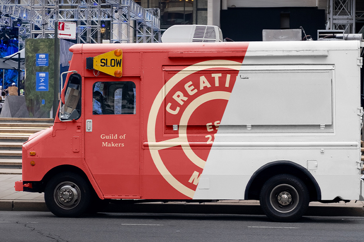 Food Truck PSD Mockup Template, a Packaging Mockup by SUH-NY (Photo 5 of 13)