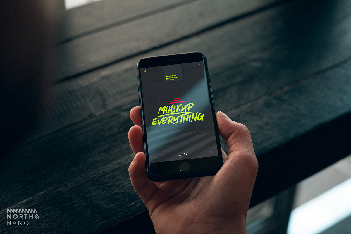 iPhone 7 PSD Mockups, an iPhone Mockup by North&Nano (Photo 9 of 9)