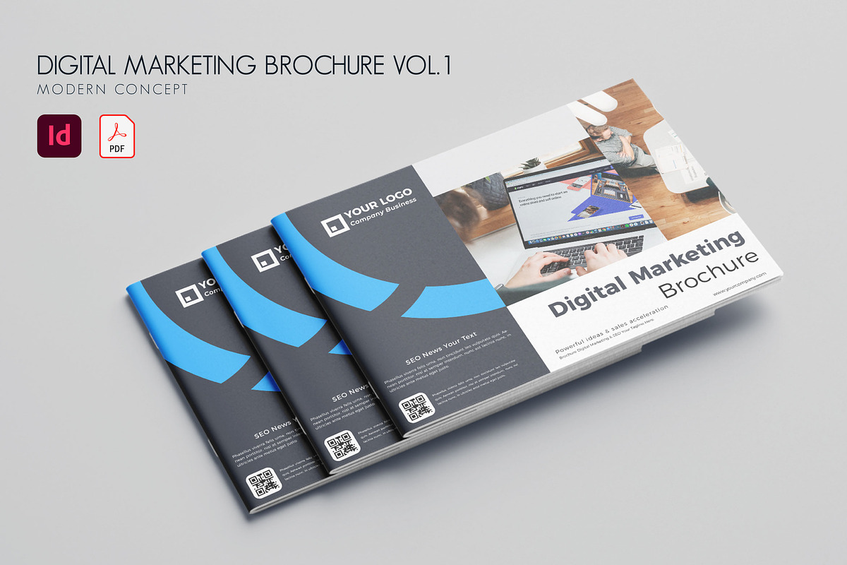Digital Marketing Brochure Vol.1, a Brochure Template by Bewalrus Studio (Photo 1 of 11)