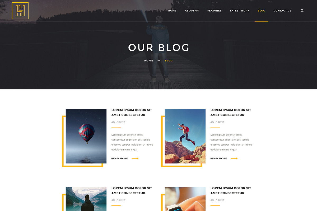 H4 Multipurpose HTML & PSD Template, a HTML Template by PSDFY (Photo 8 of 13)