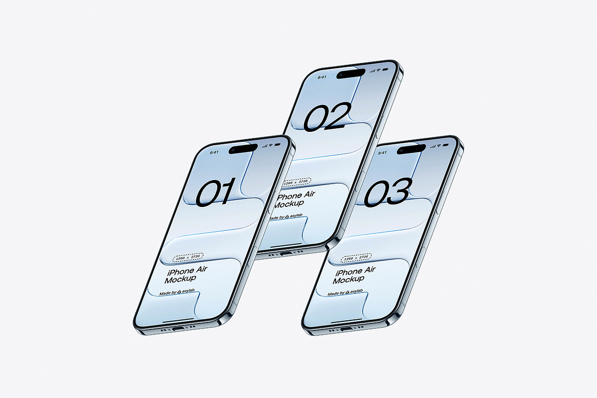 iPhone Air - 24 Mockups Scenes, an iPhone Mockup by Asylab (Photo 39 of 62)