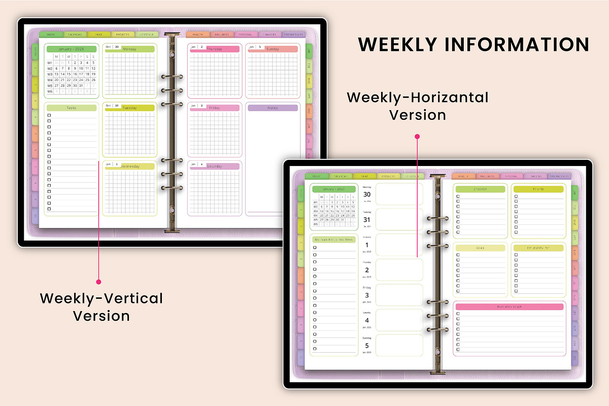 2025 All-in-one Digital Planner, a Stationery Template by Designmela01 (Photo 10 of 12)