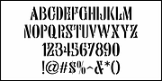 Royal Stencil JNL, a Sans Serif Font by Jeff Levine Fonts (Thumbnail 3 of 5)