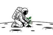 This vector astronaut artwork, an Illustration by Amazin_art (Thumbnail 17 of 30)