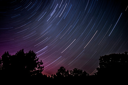 Purple Star Trails