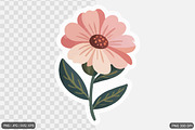 Cute Flower Sticker Design Bundle, an Illustration by Actual Pixel (Thumbnail 7 of 26)