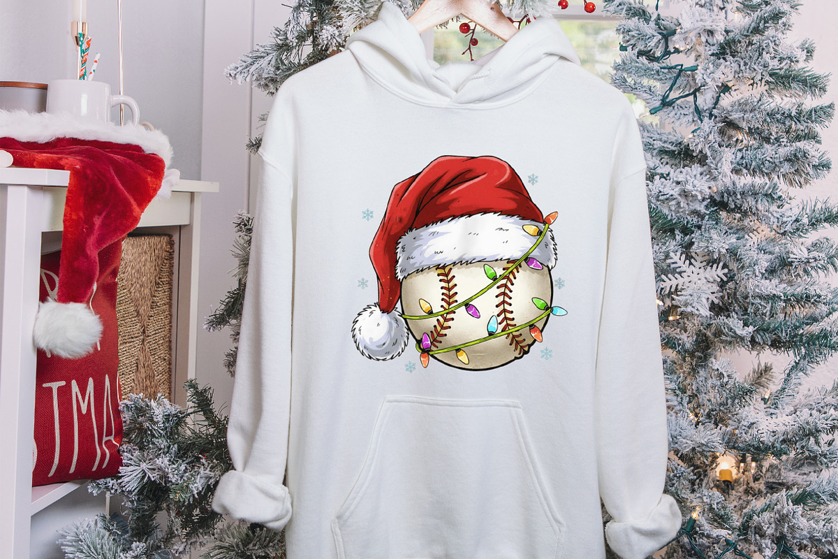 Christmas Softball Santa Hat PNG, an Illustration by designcity5 (Photo 8 of 8)