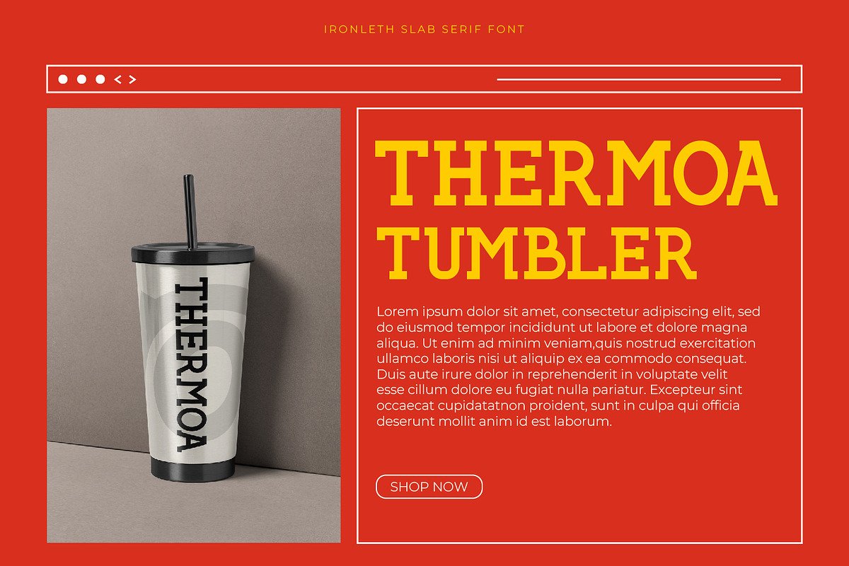 Ironleth - Slab Serif Typeface Font, a Slab Serif Font by Rishsketch (Photo 3 of 15)