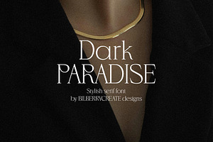 Dark Paradise - Stylish serif font!, a Serif Font by BilberryCreates