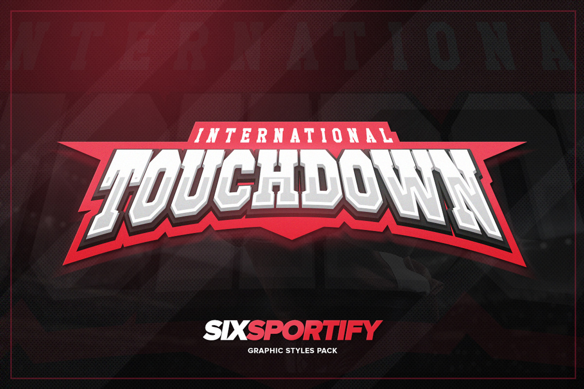 6 Sports Logo Graphic Styles, a Layer Style Add-On by zerographics.ru (Photo 1 of 6)