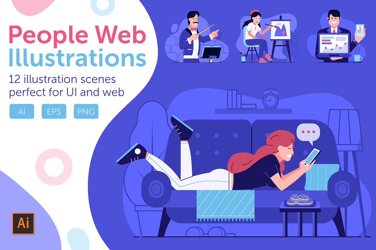 Web Marketing People Illustrations, a Person Illustration by Alex Krugli (Photo 1 of 6)