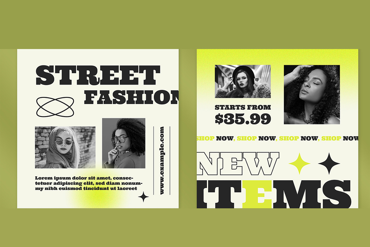 Street Fashion Social Media Post, a Social Media Template by ContestDesign (Photo 2 of 4)