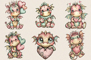 Whimsical Valentine Baby Dragon Clip, an Illustration by SVGArt (Thumbnail 8 of 8)