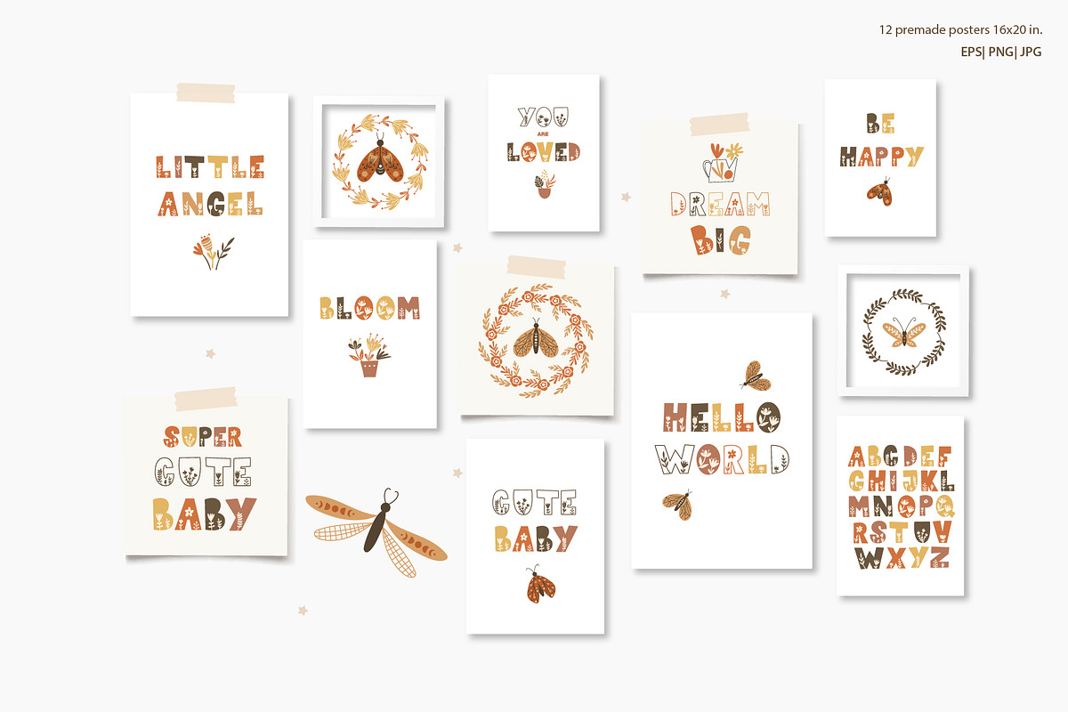Boho Florals and Butterflies Bundle, an Illustration by DearLetters (Photo 13 of 16)