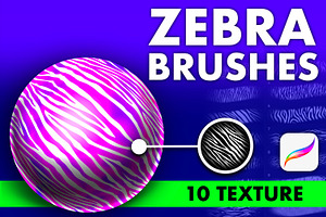 Procreate Zebra Texture Brushes