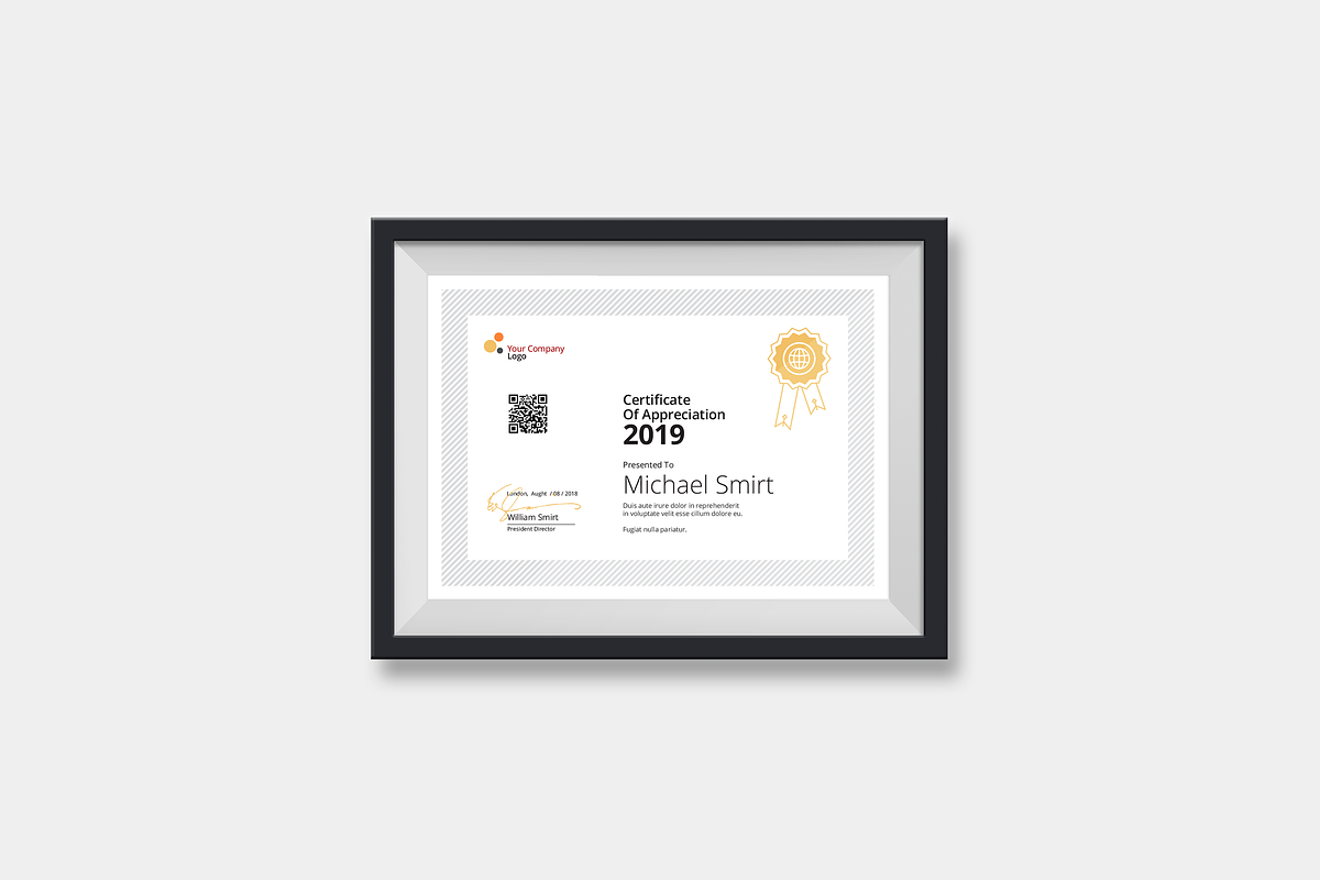 Clean Certificates, a Stationery Template by silukEight (Photo 3 of 7)