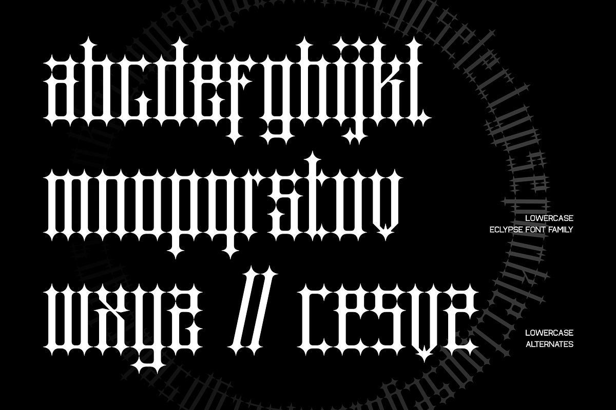 Eclypse Font Family, a Symbol Font by Font For Zula™ (Photo 5 of 11)