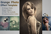 Grunge  Photo Effect Template, a Texture Illustration by MithunLekson (Thumbnail 1 of 4)
