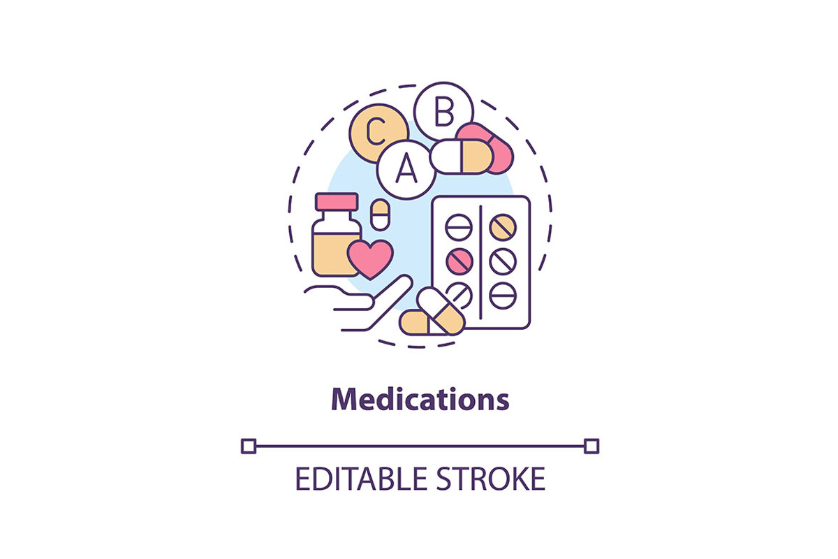 Medications concept icon, an Icon by IMG Visuals